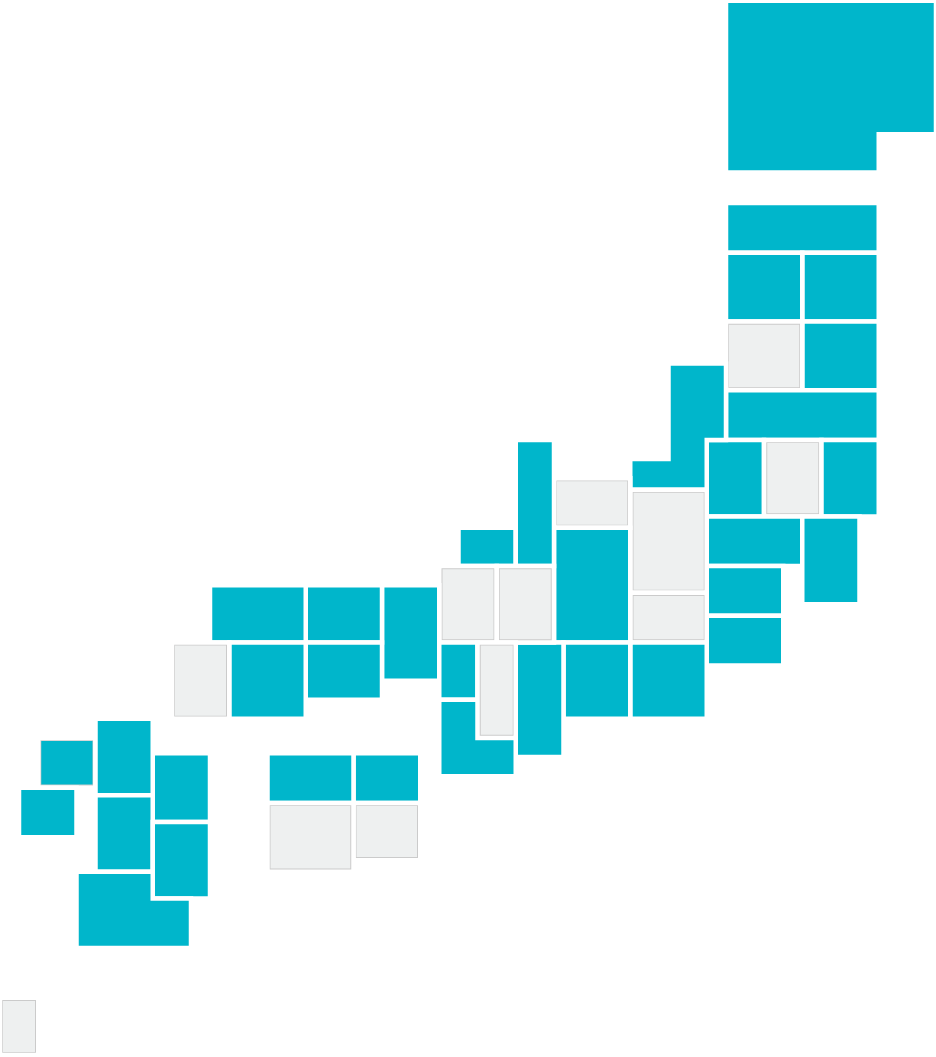 Regional Partner CRA（地域限定・業務委託型CRA）サポート実績エリア分布図